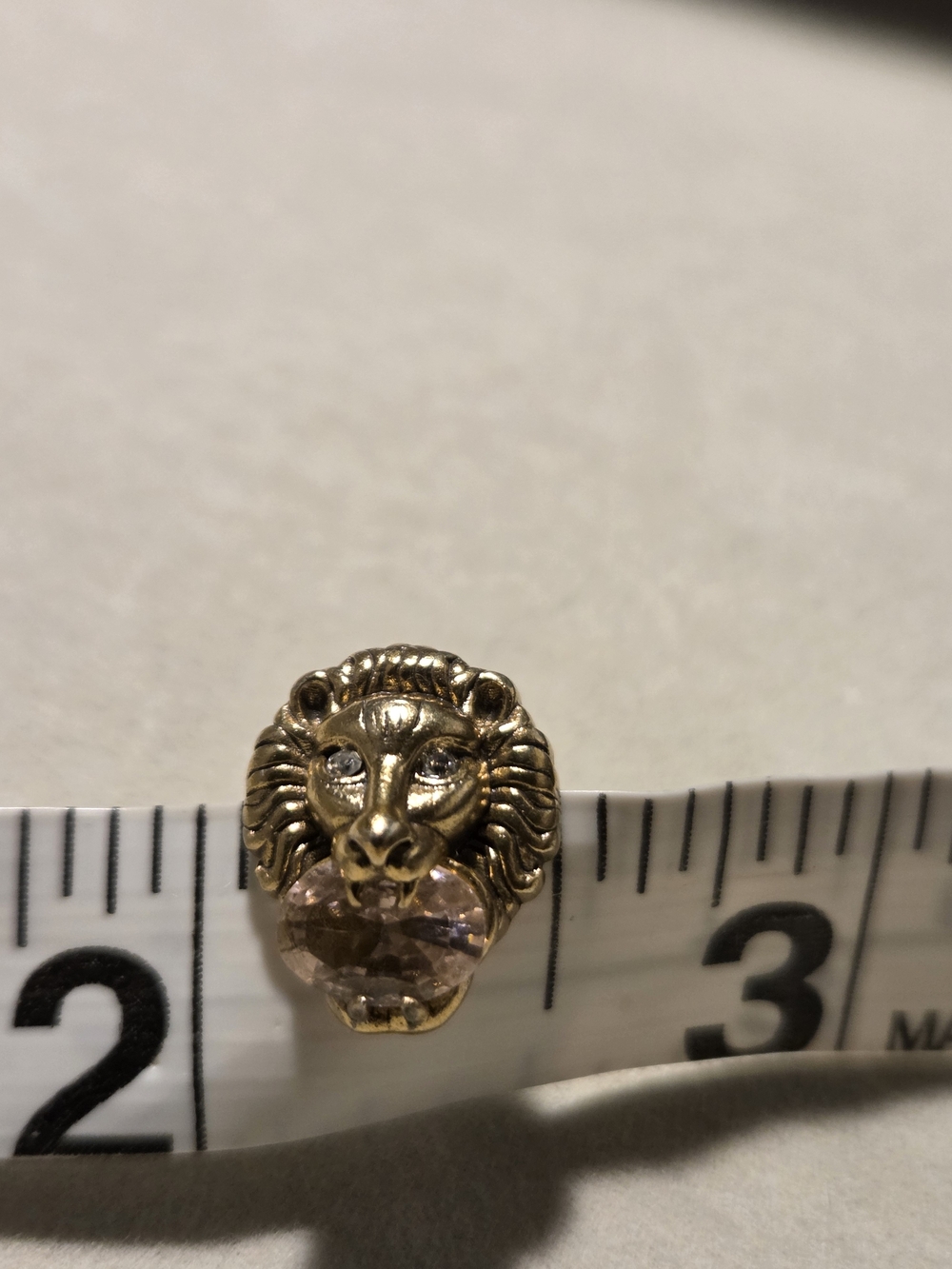Gucci Gold-Tone Logo Earring With An Open Mouth Semi Precious Pink Stone Crystal - Picture 12 of 16